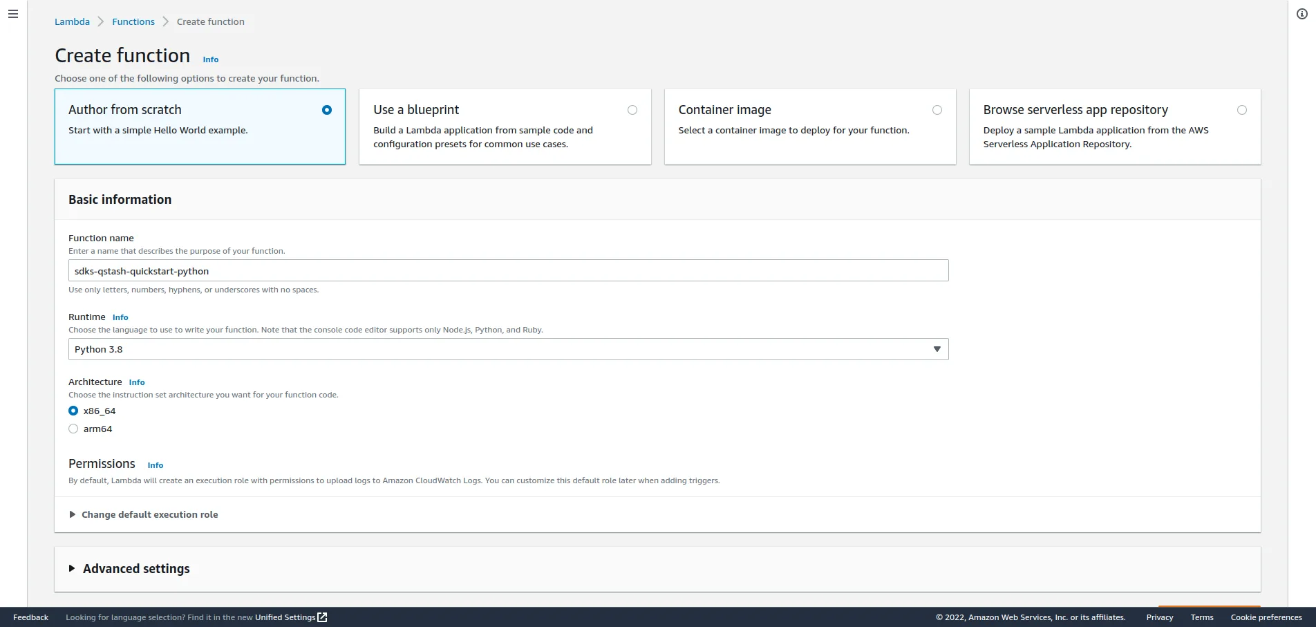Create a Python AWS Lambda function