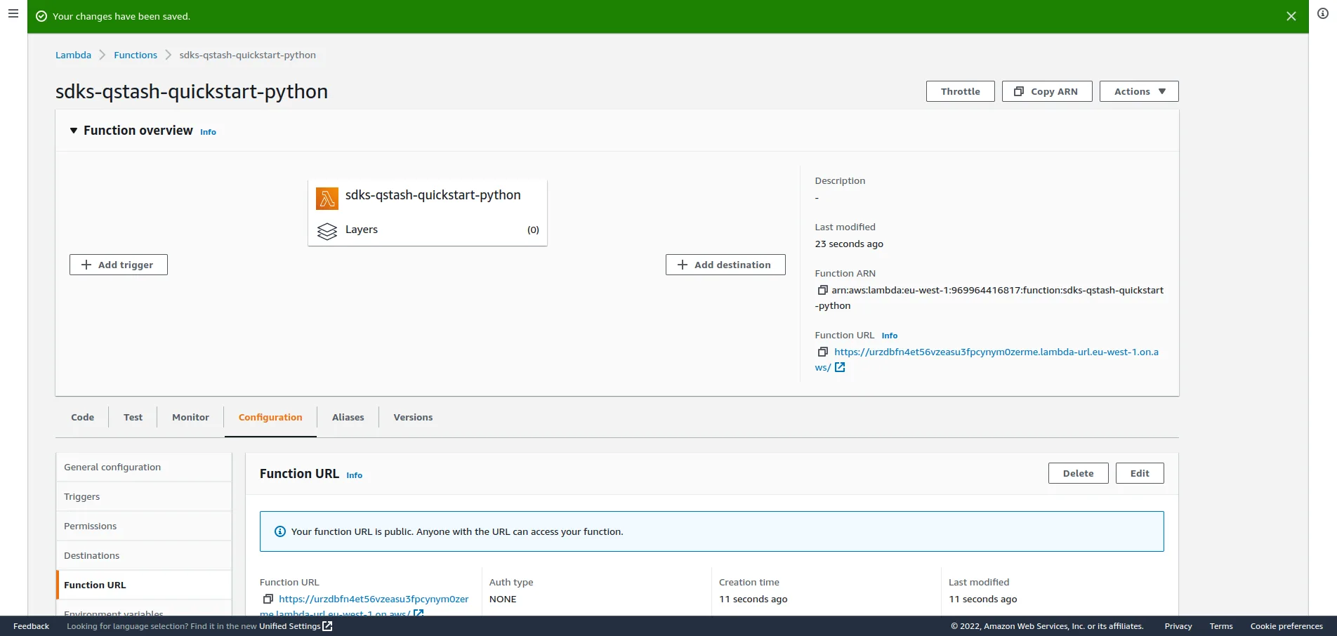 AWS Lambda (Python): 4. Create a Lambda function on AWS