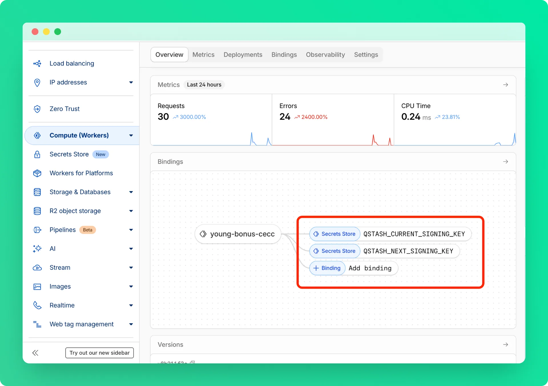 Add a QStash binding to a Cloudflare Worker