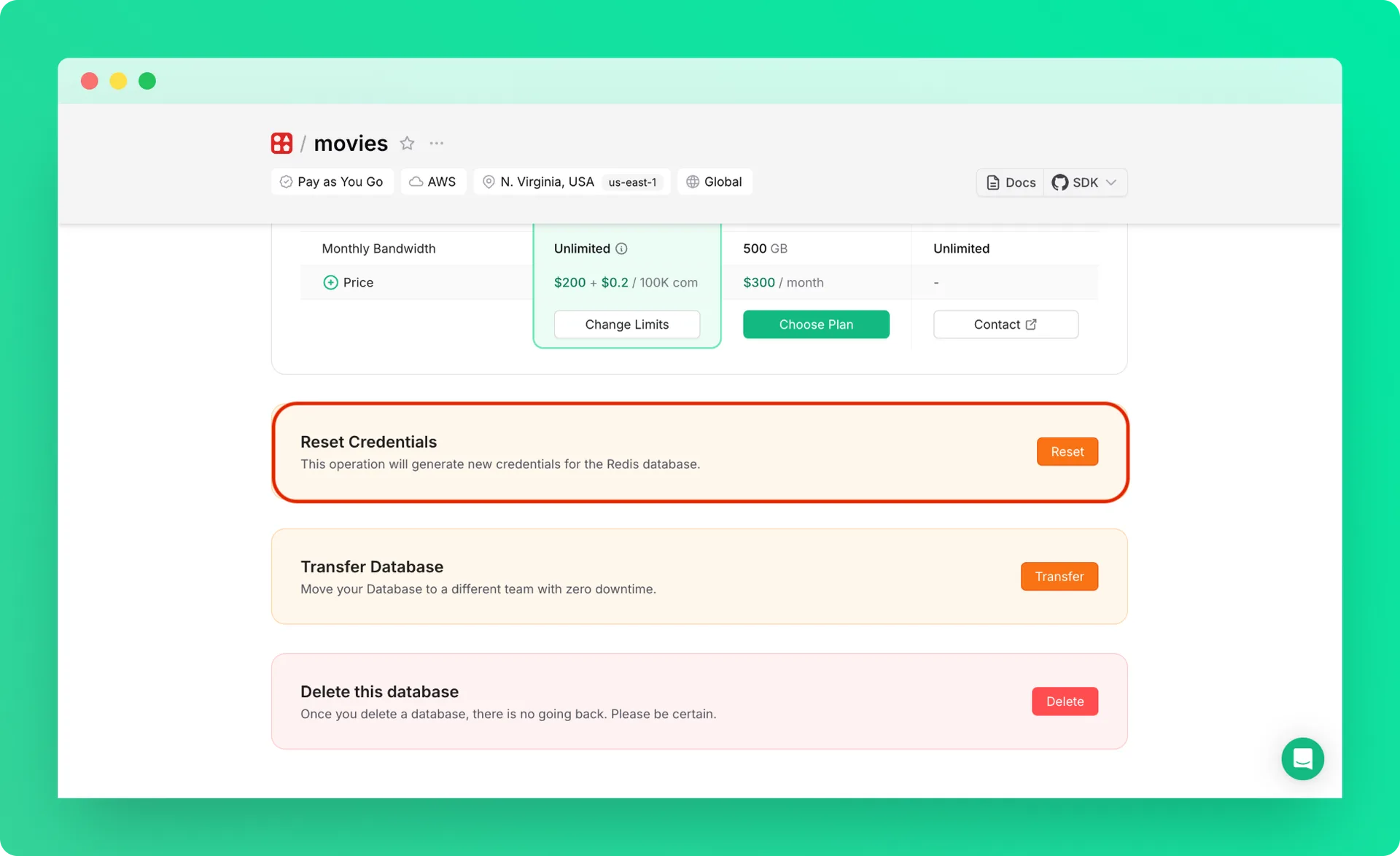 Reset protected Redis credentials