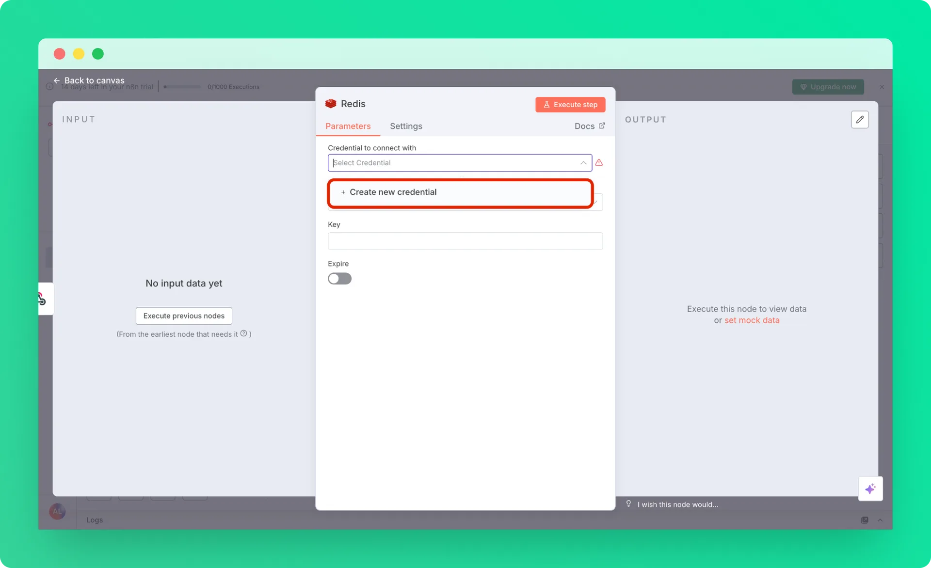 Select a Redis operation in n8n