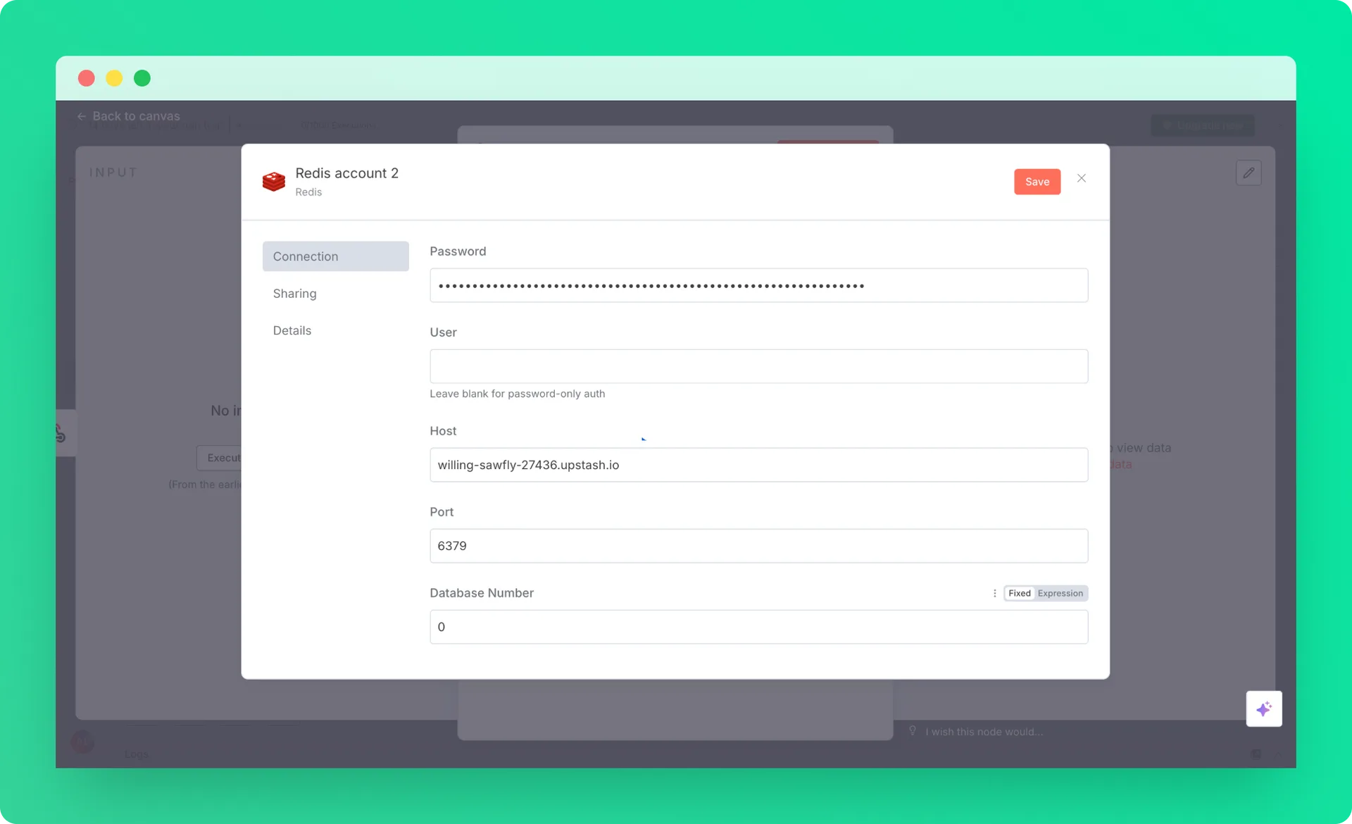 Configure Redis credentials in n8n