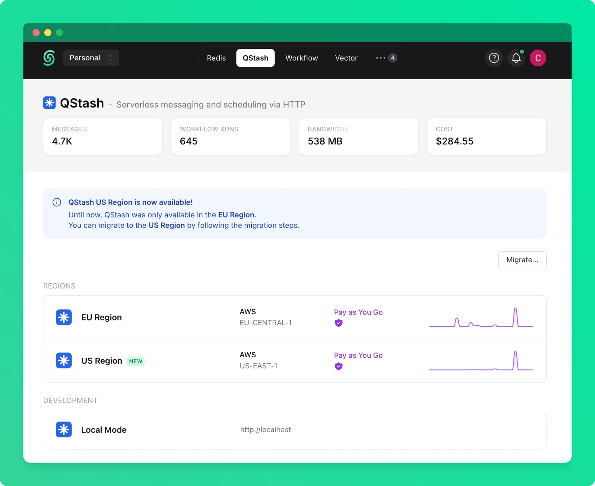 Local QStash server mode