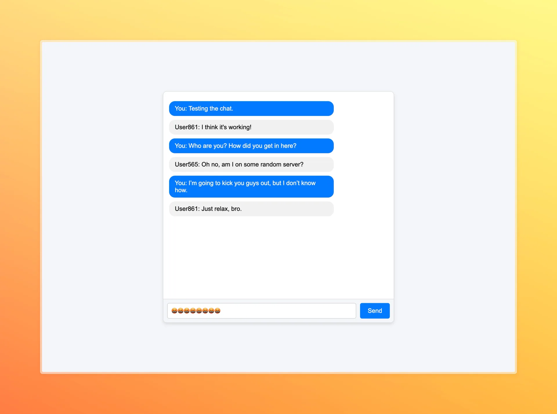 Realtime chat application