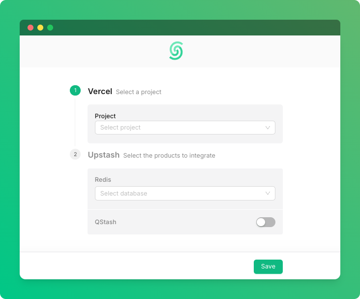 Configure the Vercel and Upstash integration